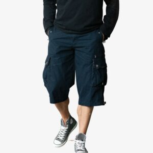 Pantacourt multipoches Bleu Marine